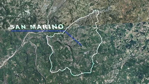 San Marino Map Animation Stock Footage 273876901
