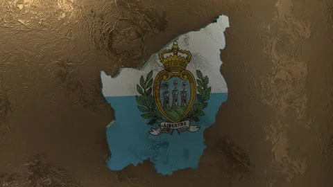 San Marino Map Stock Footage 277926353