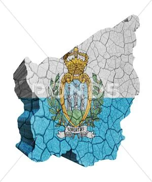 San marino map Stock Illustration