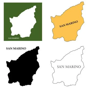 San Marino map Stock Illustration