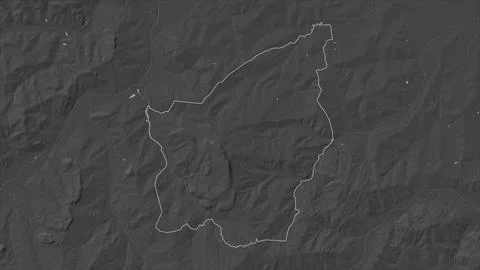 San Marino outlined on a Bilevel elevation map with lakes and rivers Illustrazione stock