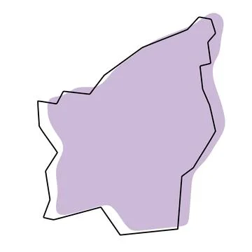 San Marino simplified vector map Stock Illustration