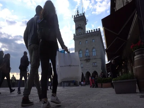 San Marino square Stock Footage 75778461