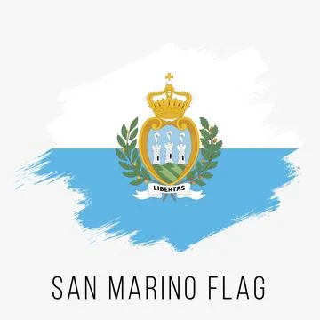 San Marino Vector Flag. San Marino Flag for Independence Day Stock Illustration