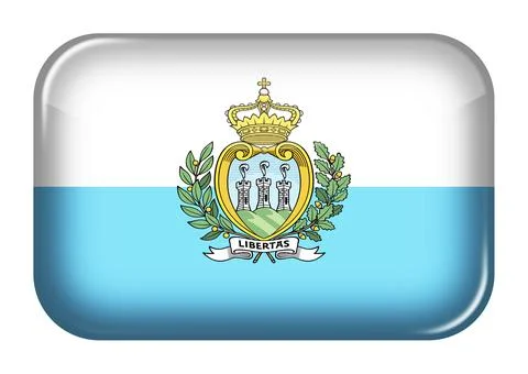 San Marino web icon button Stock Illustration