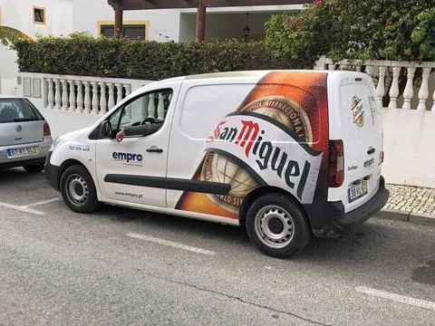 San Miguel service car Stock Photos