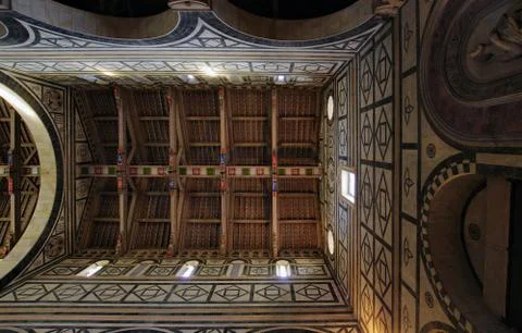 San Miniato al Monte ceiling, Florence Stock Photos