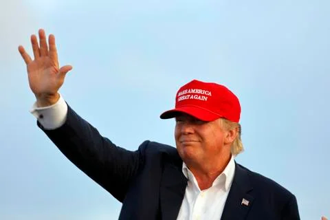 SAN PEDRO, CA - SEPTEMBER 15, 2015: Donald Trump, 2016 Republican presidential Stock Photos