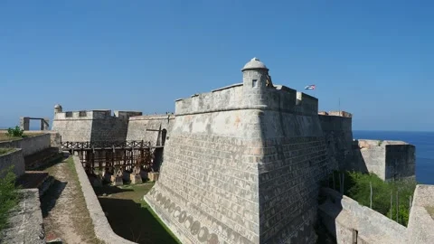 San Pedro de la Roca Castle in Santiago de Cuba Stock Footage 122307204