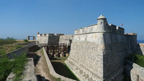 San Pedro de la Roca Castle in Santiago de Cuba Stock Footage 122307317
