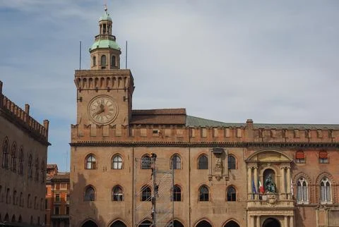 San Petronio statue in Bologna Stock Photos