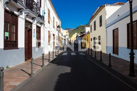 San Sebastian de la Gomera. Street view. Stock Photos