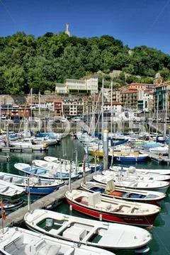 San sebastian (donostia) harbour Stock Photos