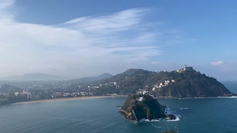 San Sebastian panorama Stock Footage 253076482
