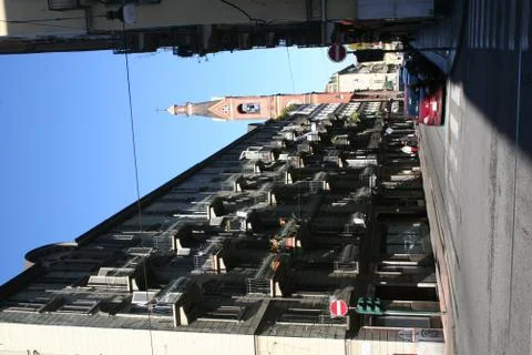 Via San Secondo, Torino 스톡 사진