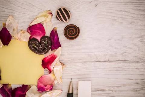 San Valentine's background with copy space Stock Photos