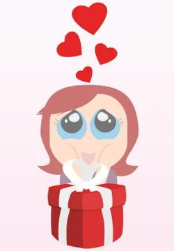 San Valentine's Present Stock Illustration