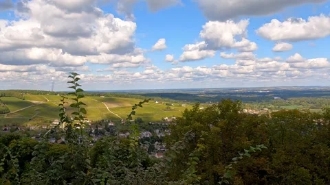 Sancerre Town - Loire Valley - View from Hilltop Town Stock Footage 219865514