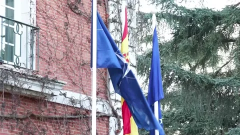 Sanchez reaffirms commitment to reach 2% defense spending by 2029 in meeting wit Stock Footage 300212228