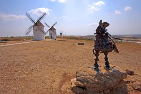 Sancho Panza Statue Stock Photos