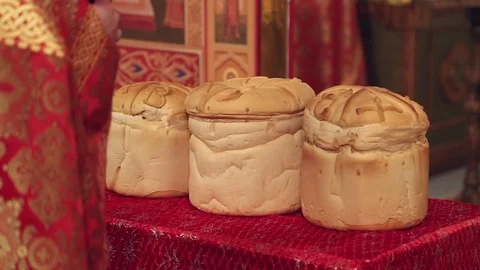 Sanctification of easter cakes Stock Footage 74787266