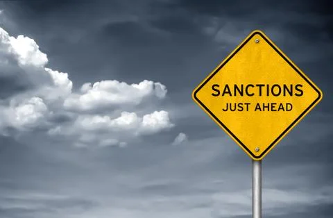 SANCTIONS - just ahead Stock-Illustration