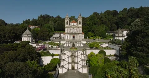 Sanctuary of Bom Jesus do Monte, Braga, Portugal Video stock 247893536