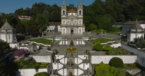 Sanctuary of Bom Jesus do Monte, Braga, Portugal Video stock 247893587