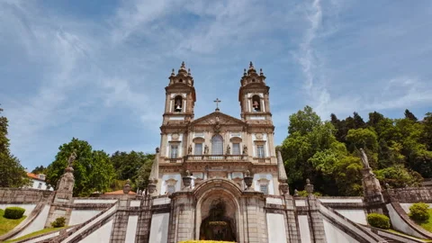 Sanctuary of Bom Jesus do Monte in Braga, Portugal Stock Footage 313049620