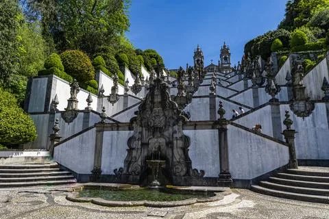 Sanctuary of Bom Jesus do Monte, UNESCO World Heritage Site, Braga, Minho, Stock Photos