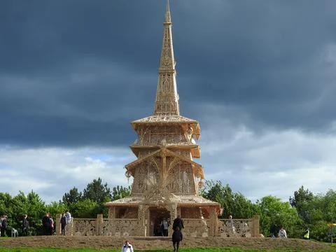 Sanctuary built to be burnt Stock Photos