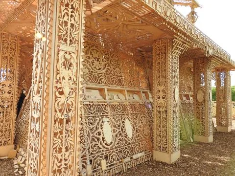 Sanctuary built to be burnt Stock Photos