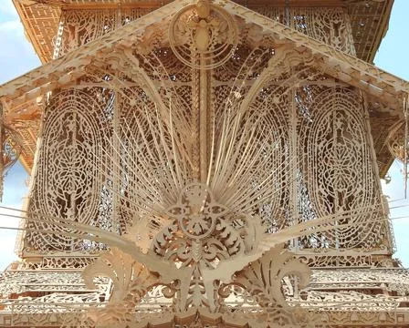 Sanctuary built to be burnt Stock Photos