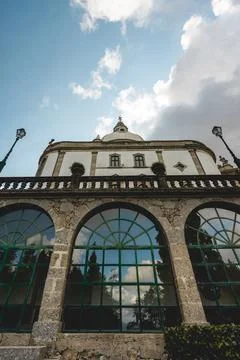 Sanctuary of our Lady of Sameiro, beautiful Church on top of the Hill Stock Photos