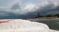 Sanctuary of Truth - wooden temple in Pattaya, Thailand. View from the sea HD Footage