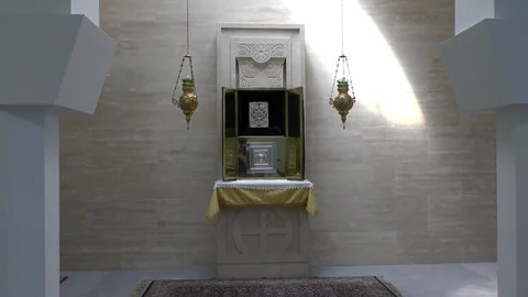 Sanctuary of the Word, a place for scrutinizing the Scriptures Stock Footage 78140390