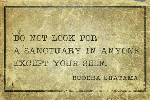 Sanctuary in yourself Buddha Stock Illustration