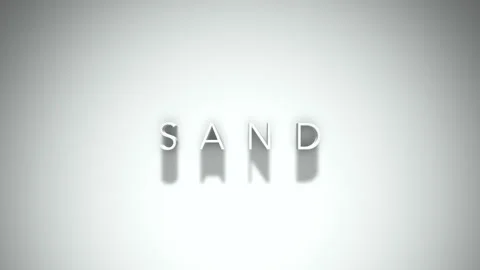 Sand 3D title animation with shadows on a white background Stock Footage 269527881