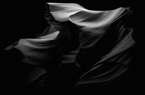 Sand abstract cosmic asteroid object, liquid shape form on black background Stock Illustration