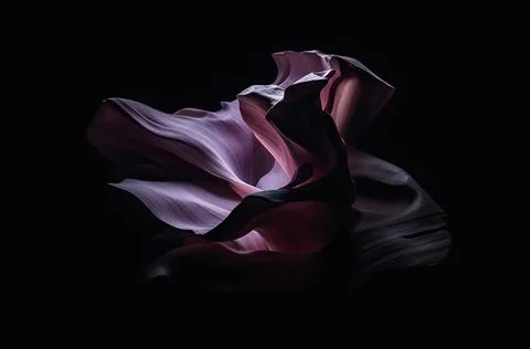 Sand abstract cosmic asteroid object, liquid shape form on black background Stock Illustration