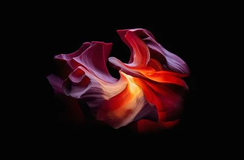 Sand abstract cosmic asteroid object, liquid shape form on black background Stock Illustration