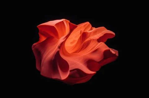 Sand abstract cosmic asteroid object, liquid shape form on black background Stock Illustration