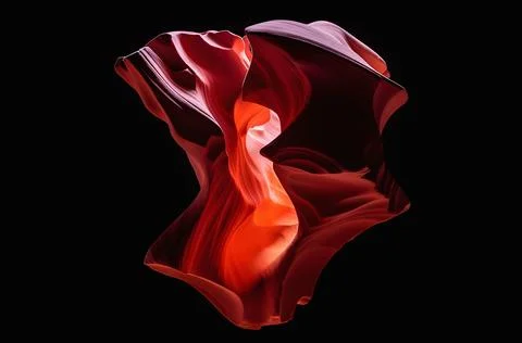 Sand abstract cosmic asteroid object, liquid shape form on black background Stock Illustration