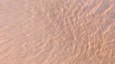 Sand and Clear Water Waves on Beach Stock Footage 47747249