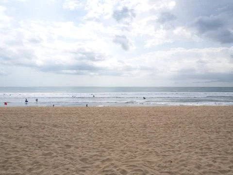 Sand and cloud at Kuta Beach, Bali Island. Travel in Indonesia, 12th October  Stock Photos