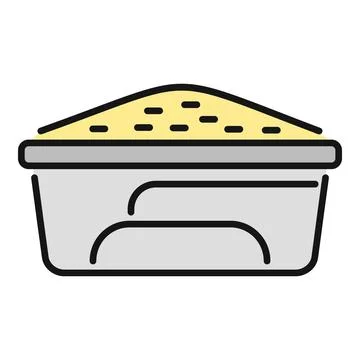 Sand and construction material in a container icon Stock Illustration