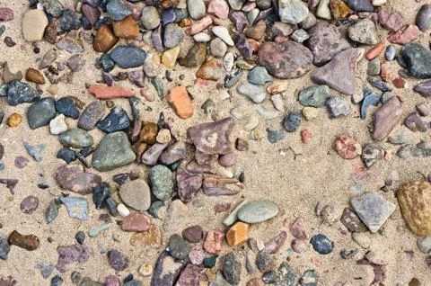 Sand and pebbles Stock Photos