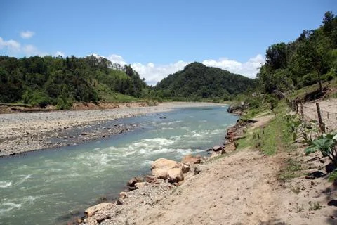 Sand and river Stock Photos