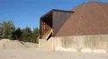 Sand and salt storage structure. Ontario, Canada. HD Footage