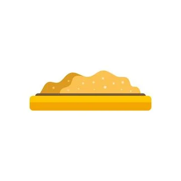 Sand and sandpit flat illustration for playground concept Stock Illustration